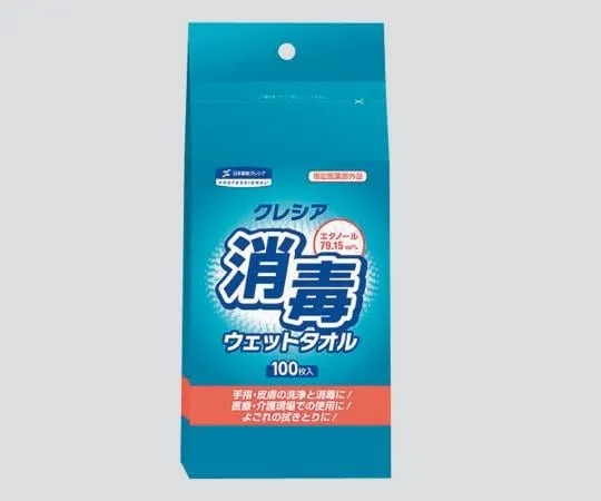 8-3910-12　Jumbo Wet Disinfection Towel For Refilling 140 x 200mm 100 Pieces　64125