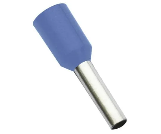 63-2998-44　RS PRO Insulated Crimp Bootlace Ferrule, 8mm Pin Length, 1.5mm Pin Diameter, 0.75mm² Wire Size, Blue　458-695