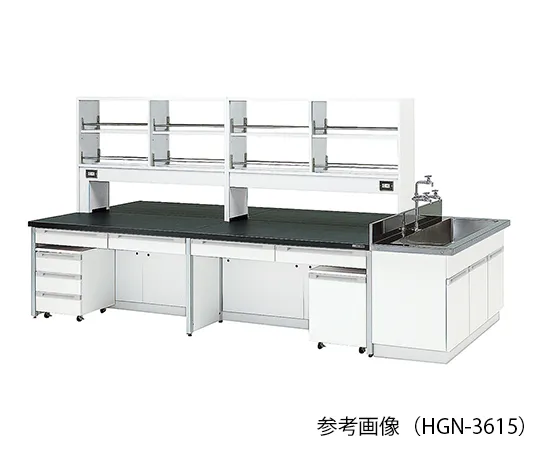 3-7868-01　Laboratory center bench (Frame Type) 2400 × 1200 × 800/1800mm　HGN-2412