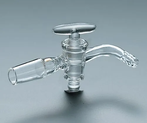 61-0046-82　TS Exhaust Pipe Bent Tube Glass Cock 8mm Tube (With Rubber Clamp) Male Sliding 15/25　CL0402-01-10