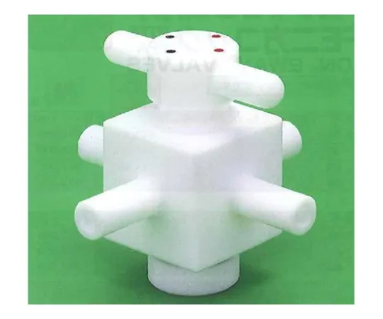 62-7084-44　［Discontinued］USL-PTFE Cleaning 4-Way Cock (For tubing Pressing) 6φ 00U-172-01　00U-172-01