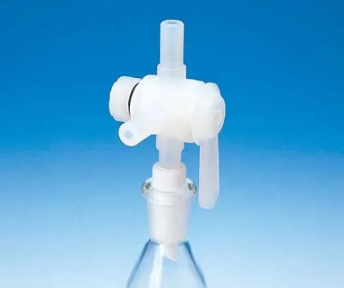 61-4379-74　PFA Adapter with Three-Way Valve 6φ x 15/25　F-2034-01