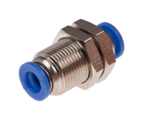 63-5177-89　RS PRO Pneumatic Bulkhead Tube-to-Tube Adapter Straight Push In 6 mm to Push In 6 mm　916-0823