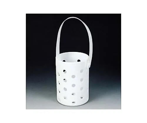 61-3534-31　PTFE Round Cleaning Basket 70φ x 98H　NR1039-01