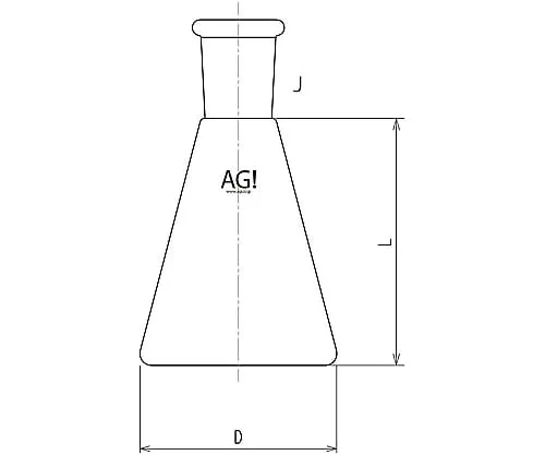 61-3629-18　Erlenmeyer Flask 300mL 24/40　3250-300-4L