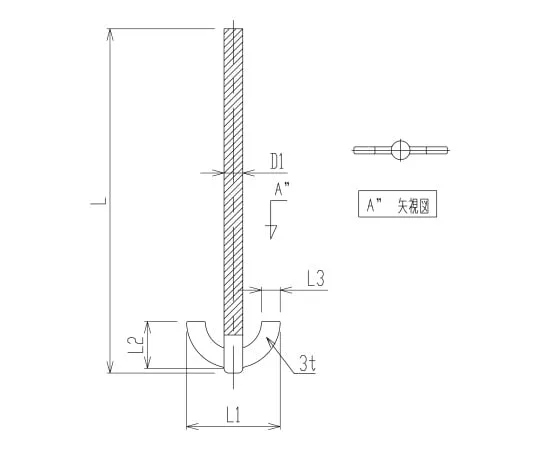 62-2104-24　Stirring Rod Shaft with Sliding　3360-1040