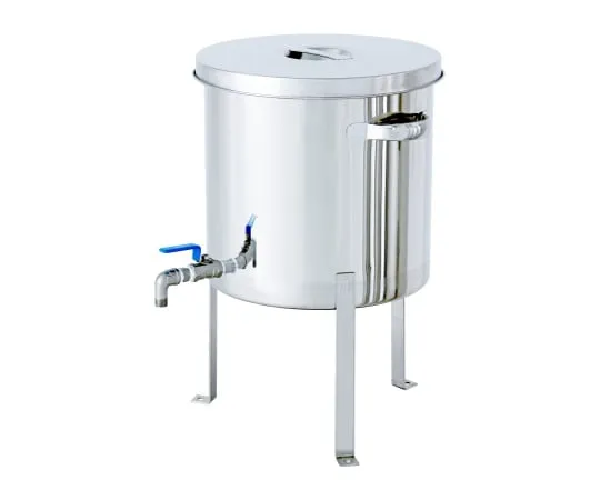 62-1368-87　General-Purpose Stainless Steel Container with Ball Valve with Flat-Steel Leg 4L　STV-FL-18
