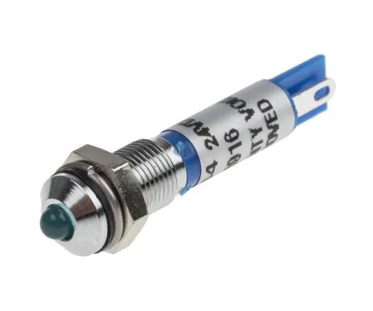 63-4586-85　RS PRO Blue Indicator, 24 V dc, 6mm Mounting Hole Size, Solder Tab Termination　209-844