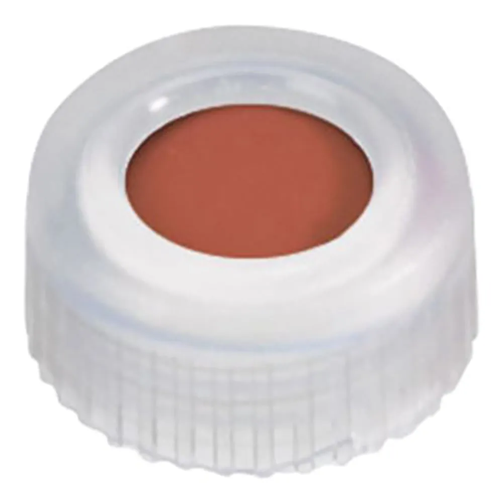 3-9527-14　Vial Cap for Auto Sampler (For Cap standards 9 -425) Transparent Screw Cap + Septum (TEF/Rubber), 100 Pieces　6266872