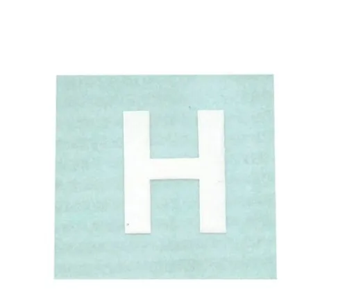 61-7397-49　Character Seal H White 15mm　CL15W-H