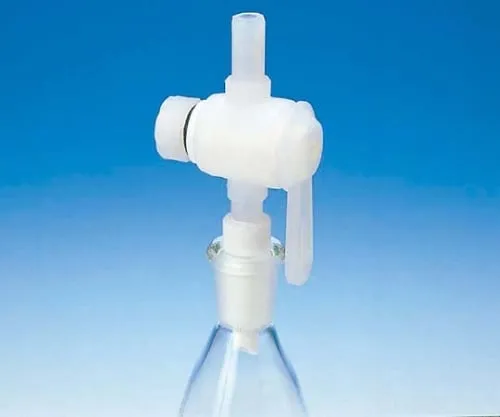 61-4379-66　PFA Adapter with Two-Way Valve 6φ x 15/25　F-2033-01