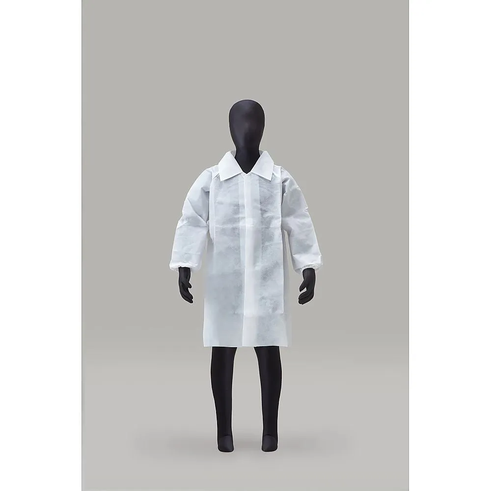 61-0002-45　AZ CLEAN(R) 1303 White Coat For Children M (130cm)　AZCLEAN1303-M