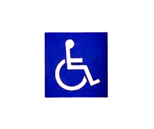 61-7399-56　Character Seal Handicapped Mark 152mm Square　CL1520-16