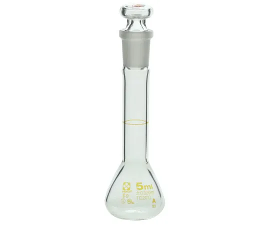 6-240-21-57　Volumetric flask (full volume flask, super grade) white 5mL with Chinese Calibration Certificate　020060-5