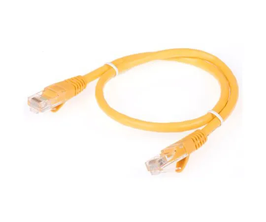 63-4645-51　RS PRO Yellow PVC Cat5e Cable U/UTP, 500mm Male RJ45/Male RJ45 Terminated　556-415