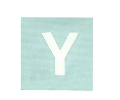 61-7397-66　Character Seal Y White 15mm　CL15W-Y