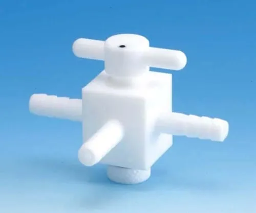 61-4384-88　PTFE Barb Type Three-Way Valve 12φ　F-2223-04