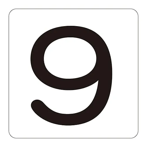 61-3414-40　Number Sticker HS-9 (5P) Large　171509