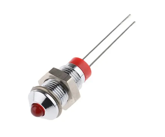 63-4586-45　RS PRO Red Indicator, 2 V dc, 6mm Mounting Hole Size, Lead Pins Termination　208-712