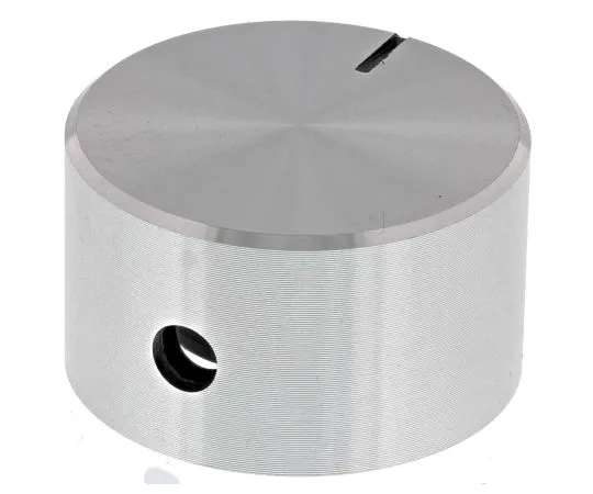 63-4635-80　RS PRO 22mm Silver Potentiometer Knob for 4mm Shaft Splined　499-999