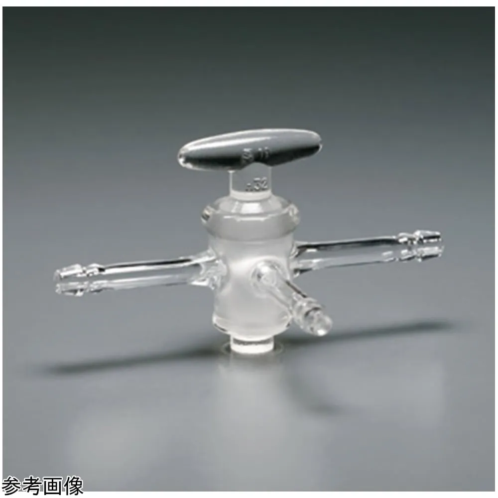 4-4588-01　Three-way cock (rubber stopper type) 15/35 phi 6 mm　0461-01-10