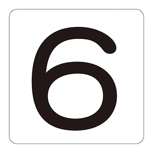 61-3414-37　Number Sticker HS-6 (5P) Large　171506
