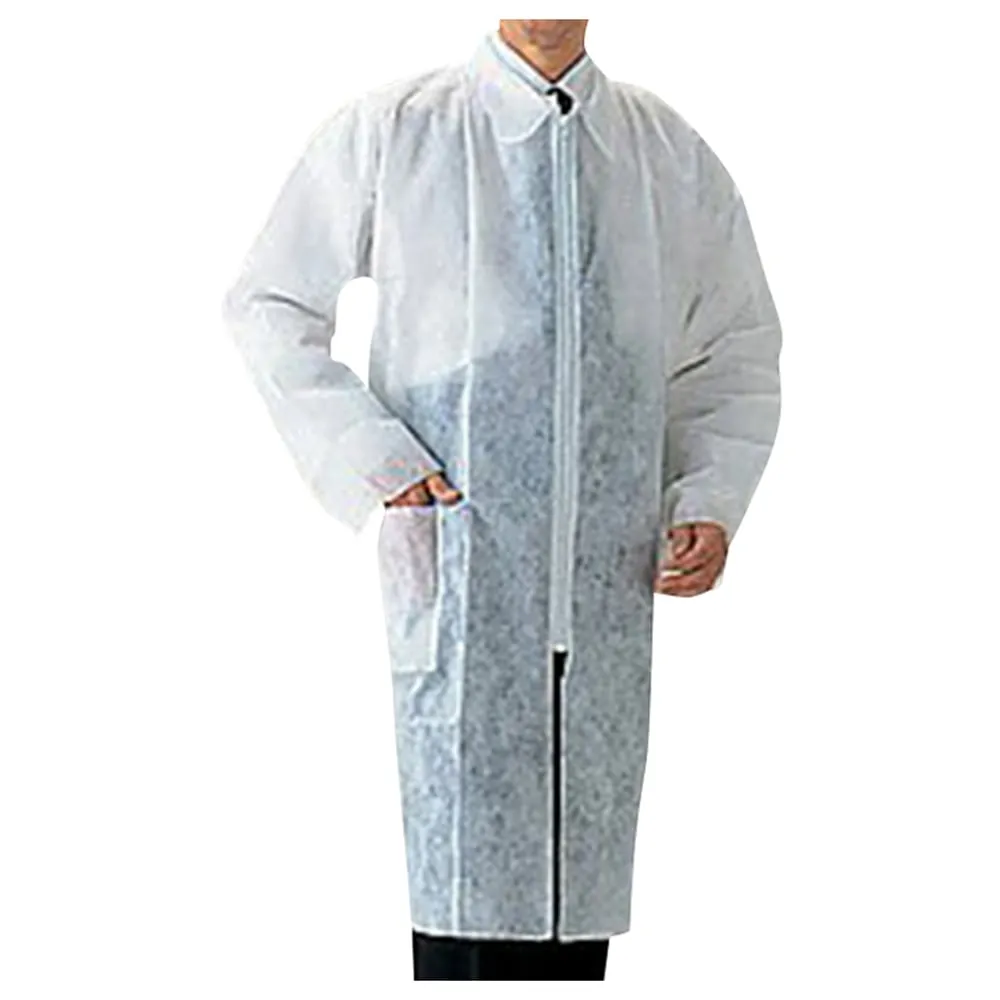 8-5665-01　Disposable Lab Coat For Men (Total Length About 106cm) 1 Piece
