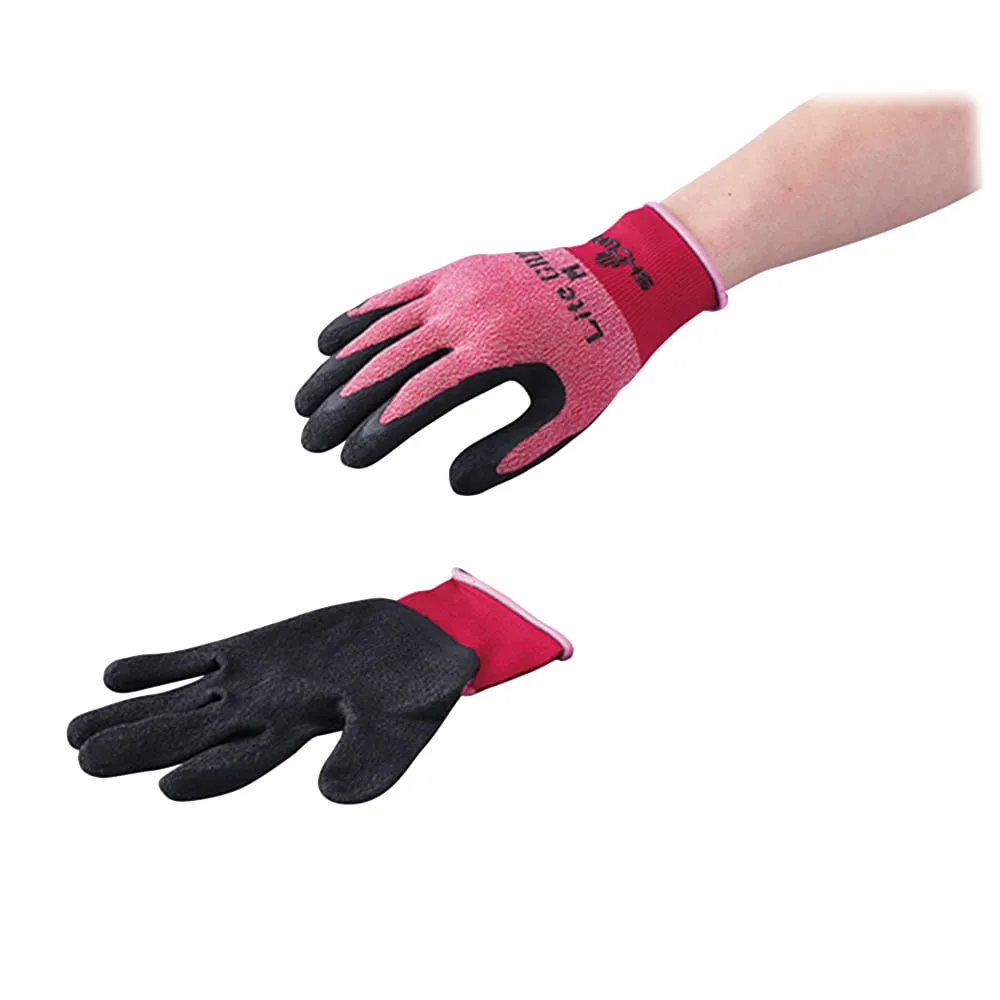 3-5225-01　Rubber Coated Gloves Lite GRIP S Red 1 Pair　341-SR