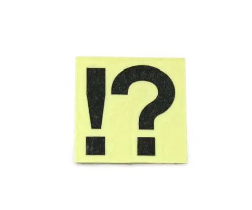 61-7396-17　Character Seal Black !?　CL30B-18