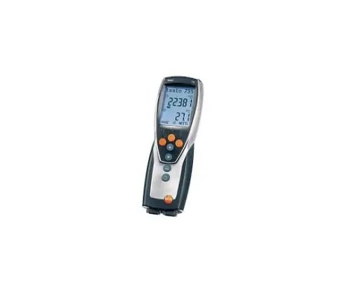 61-0104-18-56　Professional Class Thermometer (with Sensor Pt 100 High Accuracy Temperature Probe 0614 0235) with English Calibration Certificate　testo735-2
