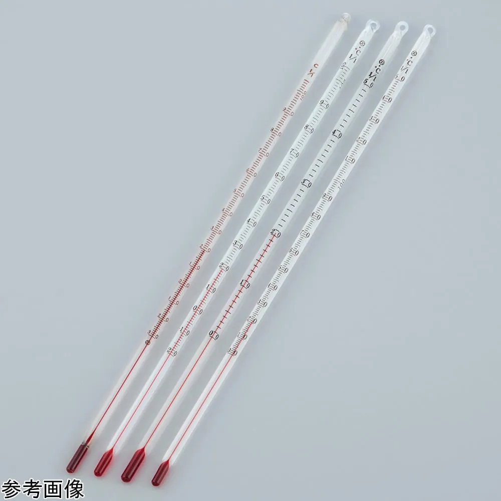 4-4615-01　Red liquid bar thermometer (with traceability chart) - 50 ~ 50 deg C