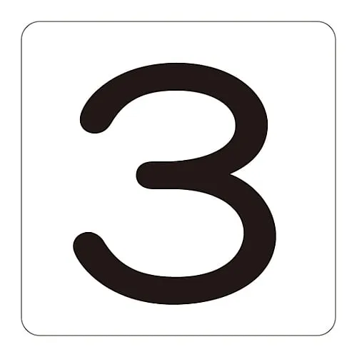 61-3414-34　Number Sticker HS-3 (5P) Large　171503