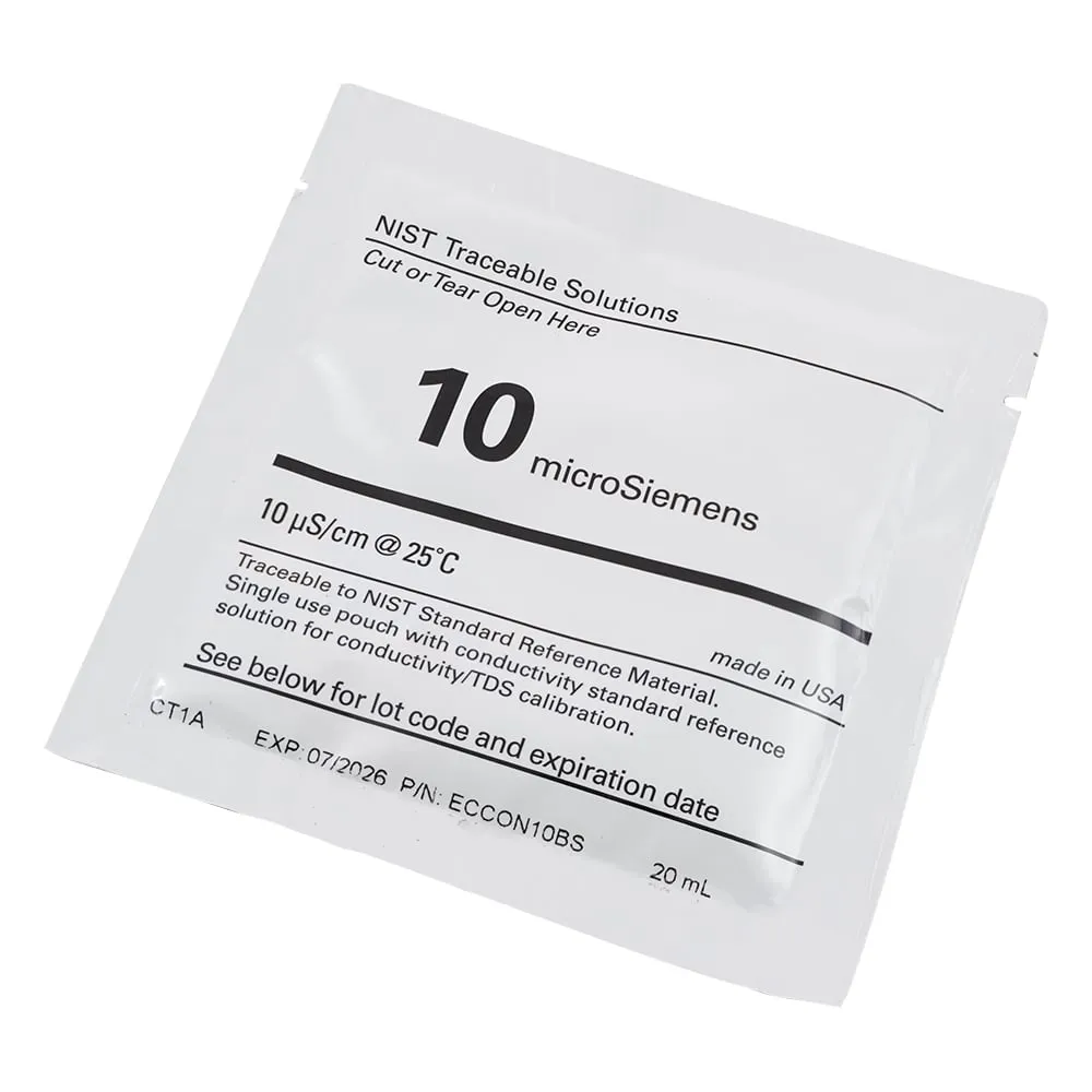 1-4718-01　Lacom Tester Conductivity Meter Calibration Solution 10μs/cm 20mL x 5　ECCON10BS