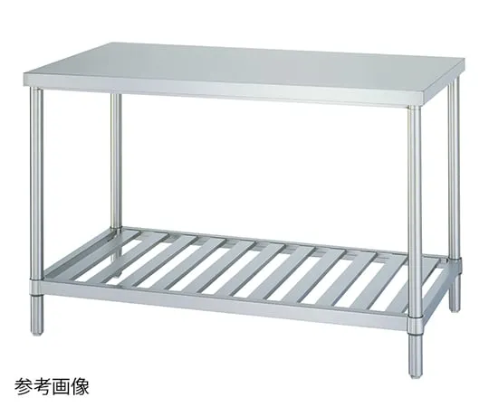 1-6561-21　Stainless Steel Workbench (Duckboard Type) 450 x 600 x 800mm　WS-6045