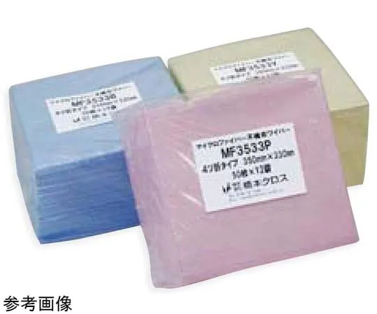 68-1973-98　Microfiber Nonwoven Fabric Wiper 4 Folded Pink 350 x 330 mm 50 Sheets x 12 Bags　MF3533P