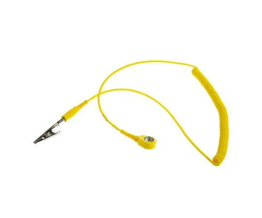 63-4644-42　Connecting ESD Grounding Cord 10mm, 1.8m Coiled　552-898