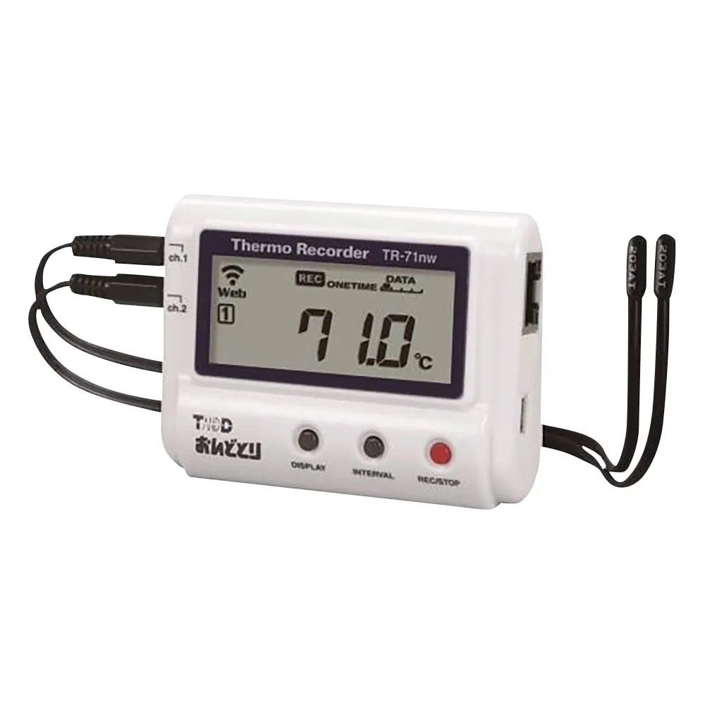 6-9183-34　ONDOTORI Temperature Data Logger  (Wired LAN, Temperature 2ch Measurement)　TR-71nw
