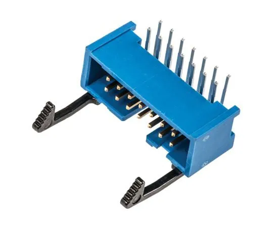 63-4628-09　Substrate Header 14 poles 2 rows right angle wire to substrate 2.54 mm amplifier latch　2-1761607-5