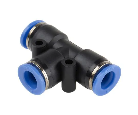63-5177-96　RS PRO Pneumatic Tee Tube-to-Tube Adapter, Push In 8 mm x Push In 8 mm x Push In 8 mm　916-0902