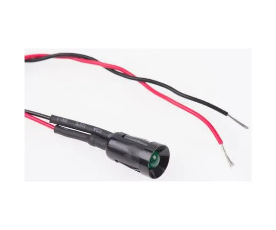 63-4585-16　RS PRO Green Indicator, 12 V dc, 8mm Mounting Hole Size, Lead Wires Termination　204-079