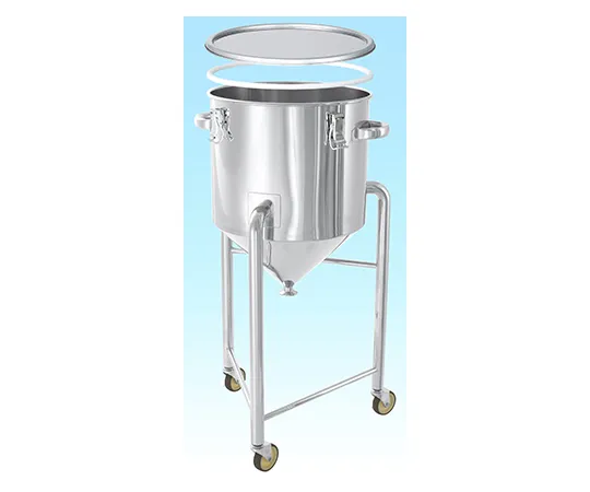 62-1370-33　Hopper Type Sealing Container with PTFE Packing with Leg 20L　HT-CTH-L-PTFE-30