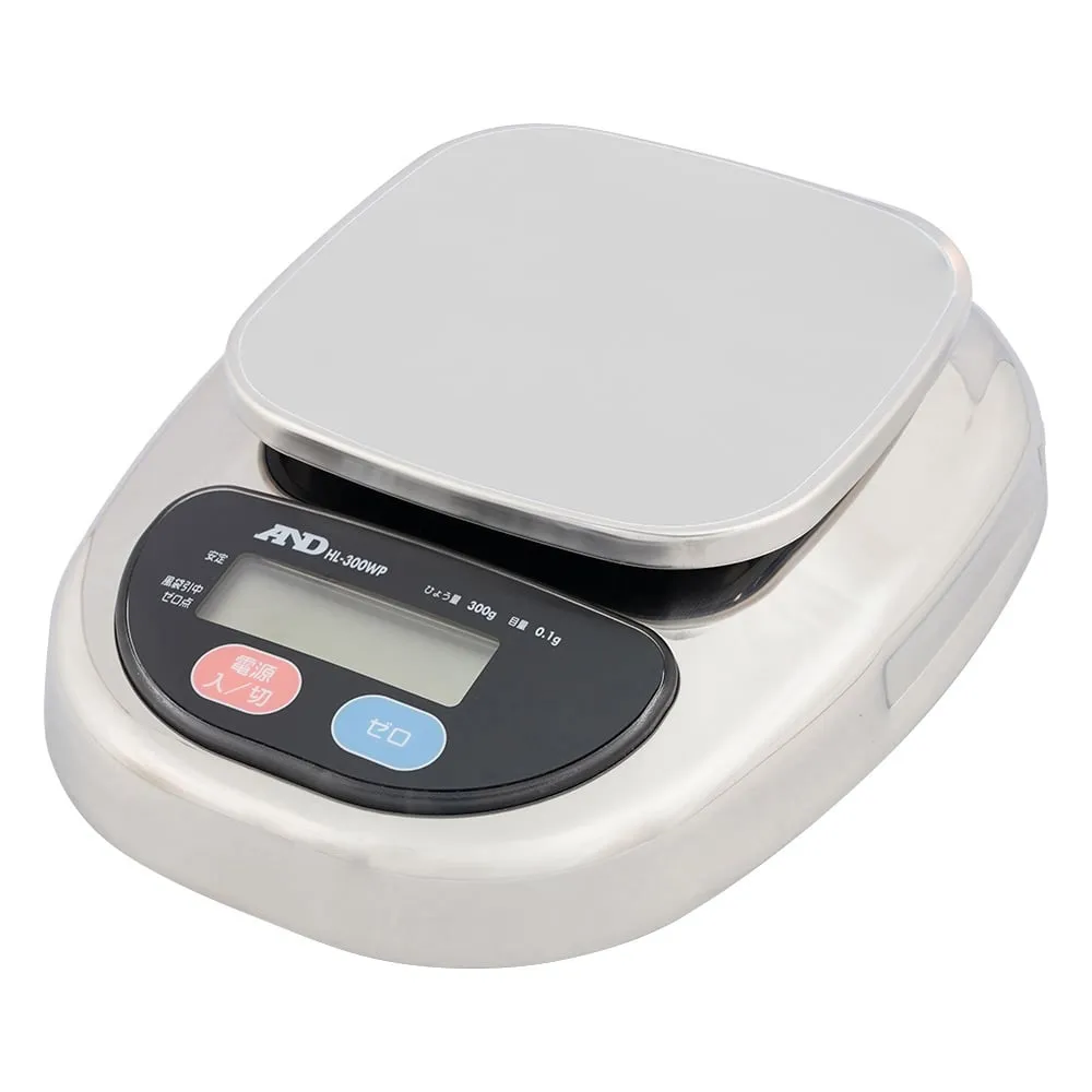 2-6203-01-20　Waterproof Electronic Balance 128 x 128mm With Calibration Certificate　HL-300WP