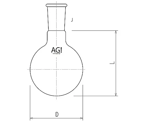 61-3615-30　Short Neck Flask 500mL 19/38　3102-500-3L