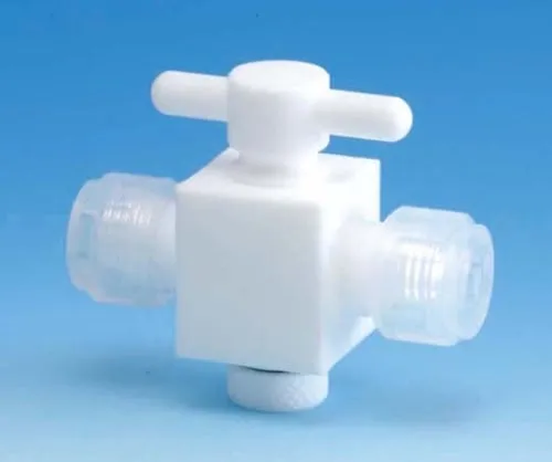 61-4378-71　All PTFE Two-Way Valve 10φ (Connection Type)　F-2009-03