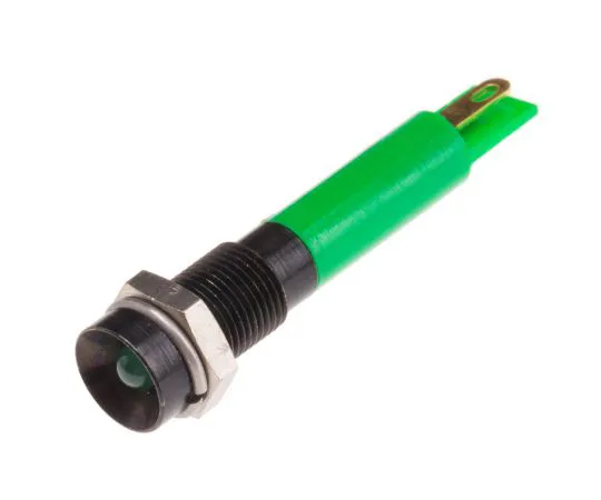 63-4585-35　RS PRO Green Indicator, 12 V dc, 6mm Mounting Hole Size, Solder Tab Termination　204-798