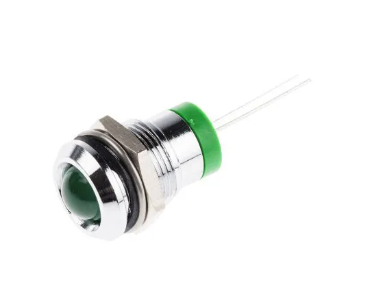 63-4587-55　RS PRO Green Indicator, 2 V dc, 12mm Mounting Hole Size, Lead Pins Termination　211-948