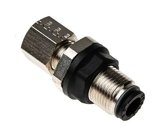 63-4764-94　Legris Pneumatic Bulkhead Tube-to-Tube Adapter Straight Push In 6 mm to Push In 6 mm　3146 06 00