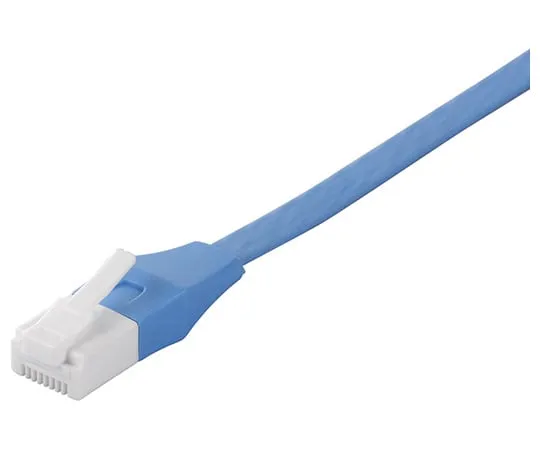 64-3970-19　［Discontinued］Cat6A LAN Cable with Unbroken Claws Flat Straight 15 m Blue　BSLS6AFU150BL