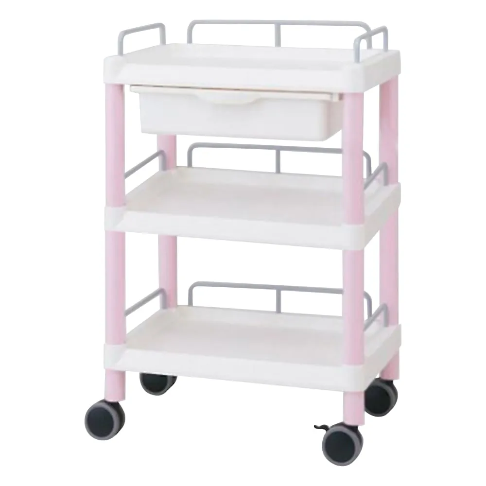 7-1275-07　Mobile Easy Cart (With Guard Frame) with Drawer 3 Stages 532 x 368 x 855　ME11FH