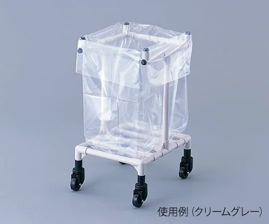 3-4783-11　Garbage Cart 384 x 453 x 722 mm Cream Gray